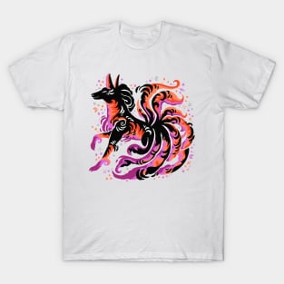 Lesbian Flag Kitsune T-Shirt